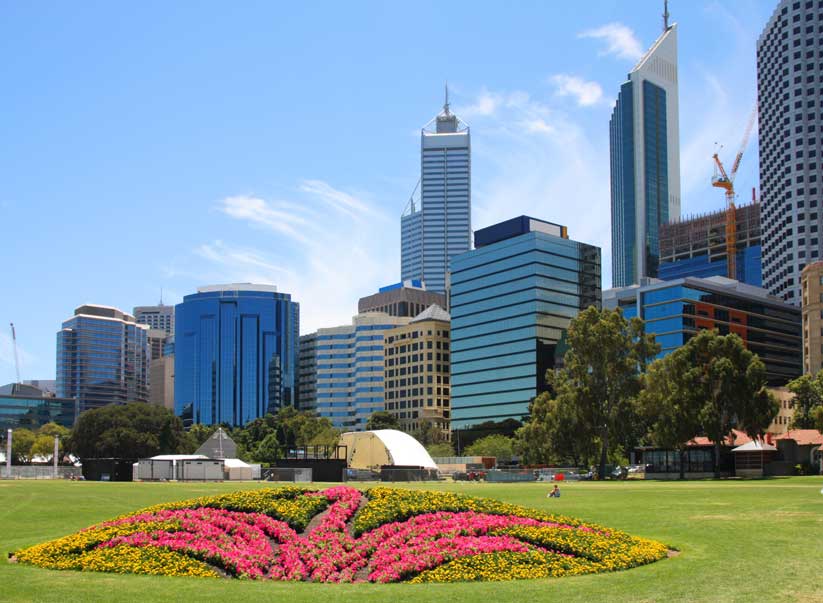 Skyscrapers and office buildings in Perth, WA